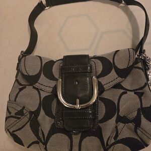 Coach Black and Gray Shoulder Bag